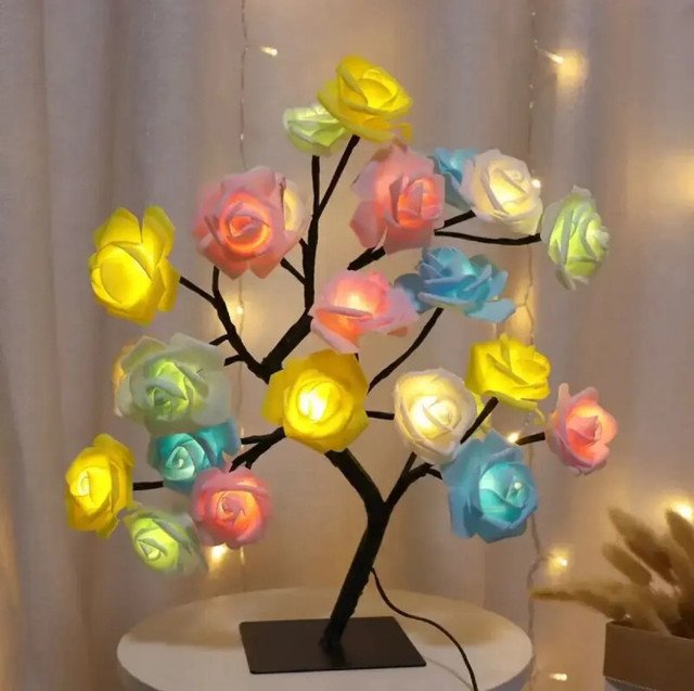 24 LED Rose Flower Tree Lamp