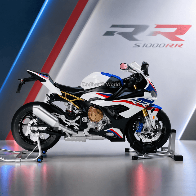 bmw s1000rr 1:8 scale die cast model motorcycle