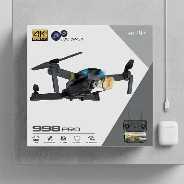 998 pro 4k ultra hd dual camera drone